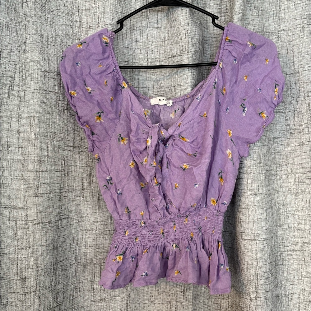 Mine Lavender Floral Blouse